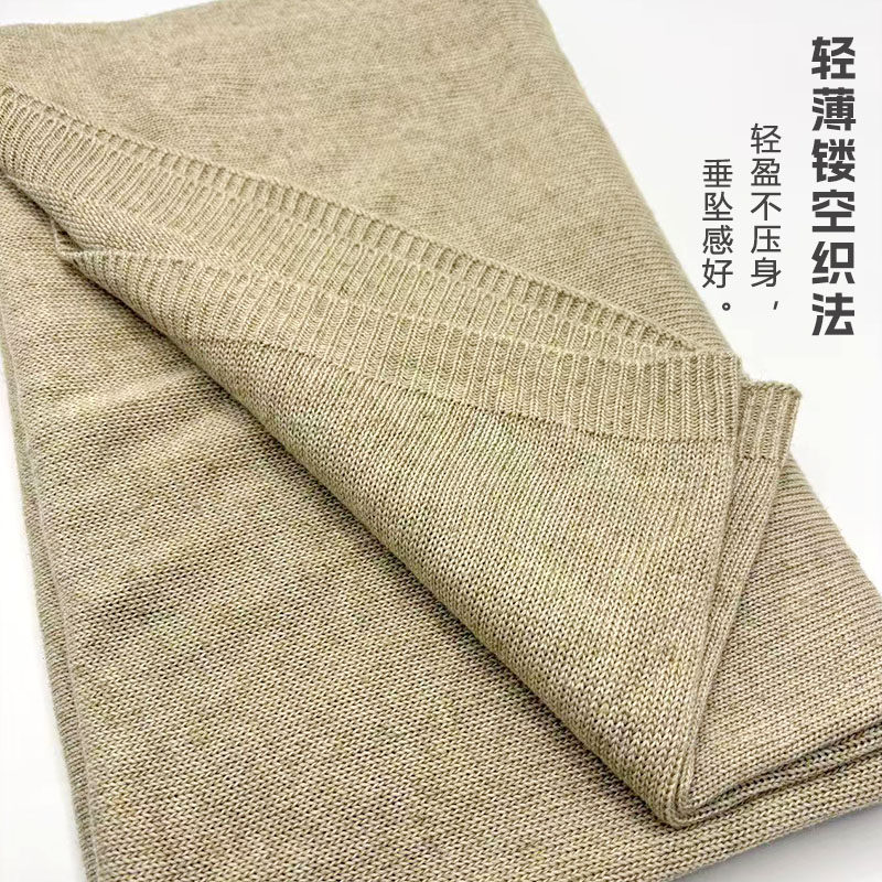 外单新款针织汉麻披肩夏季防晒外搭百搭多用途可做围巾盖毯空调毯