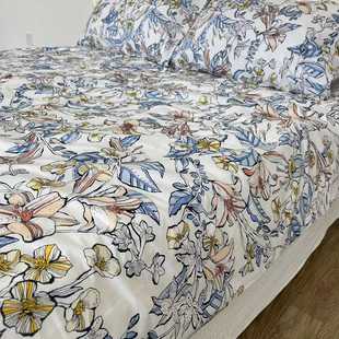 印花全棉被罩套 柔软美式 清仓处理外贸尾单100%纯棉被套单件四季 款