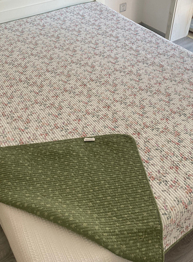 出口韩国外贸纯棉床盖单件高温水洗柔软舒适全棉夹棉床单夏凉盖被
