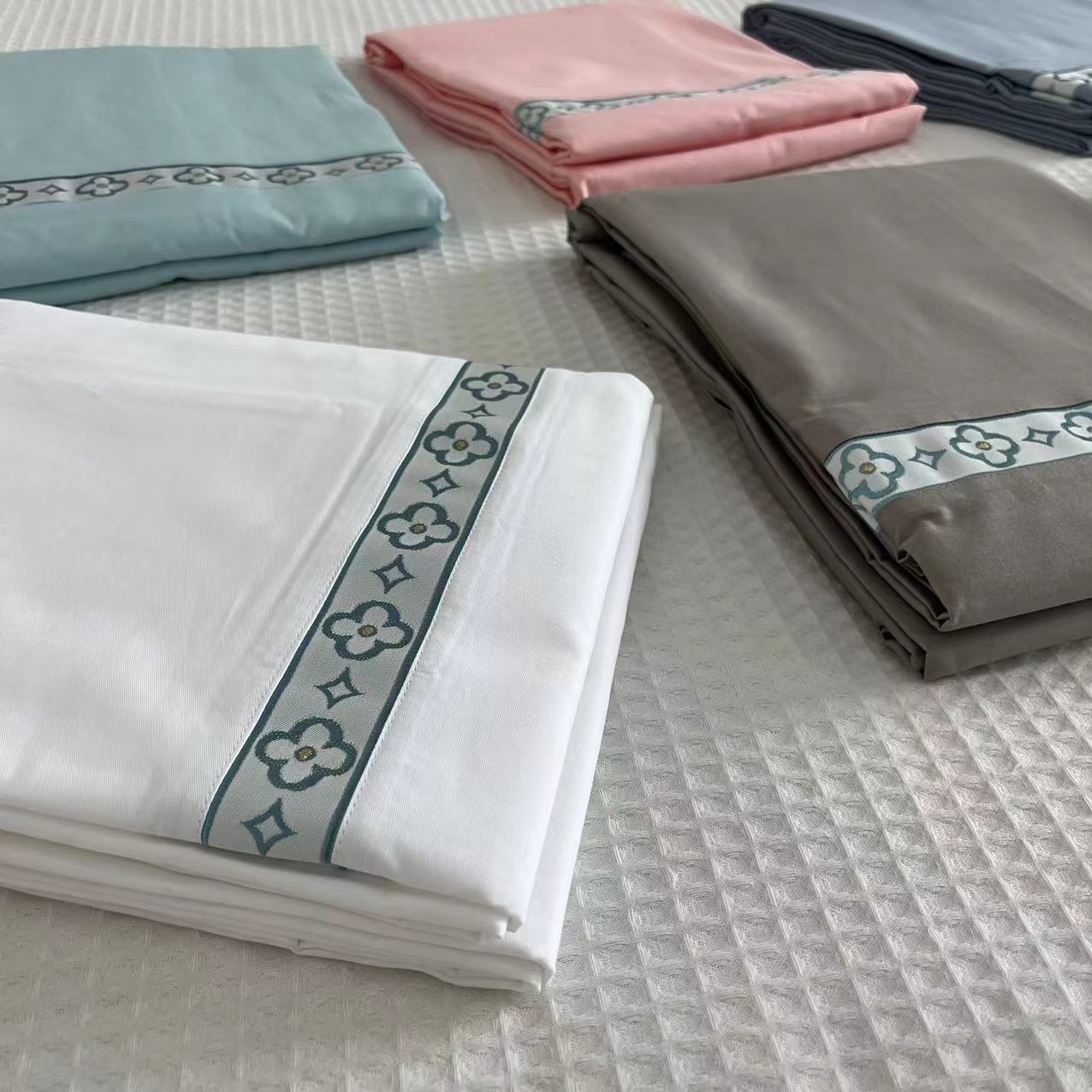 100%纯棉斜纹简约厚实被套