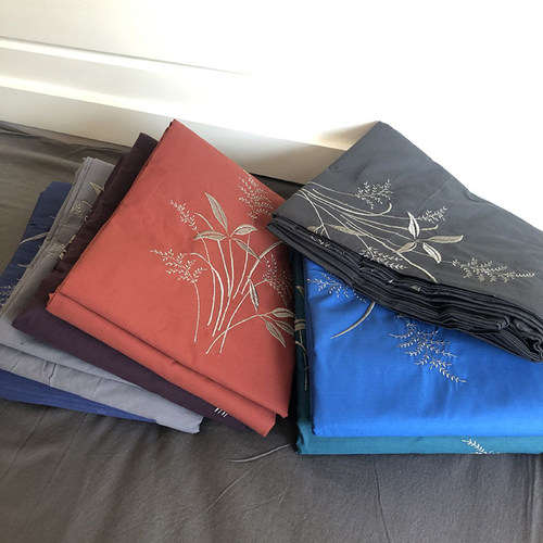 清仓库存外贸纯棉刺绣被套