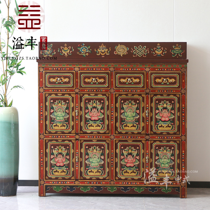 彩绘中式密宗佛堂柜藏式佛龛供柜