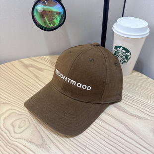 韩版显咖色棒球帽子女款2026新款咖色宽帽檐大头围显脸小鸭舌帽