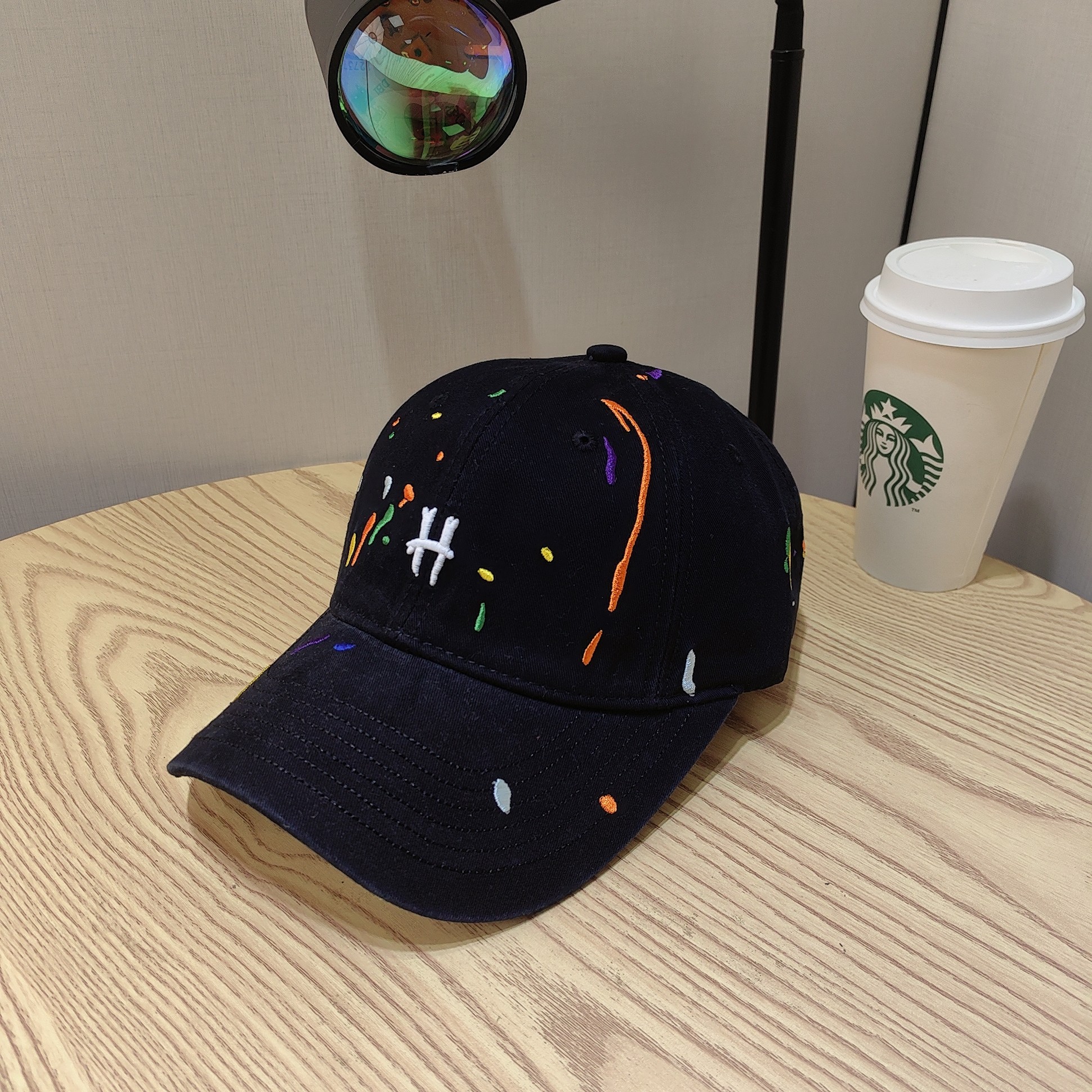 新款时尚复古水洗重工泼墨彩点鸭舌帽男女休闲百搭显脸小棒球帽,服饰配件/皮带/帽子/围巾,帽子,淘宝优惠券,粉丝福利购,淘宝优惠卷
