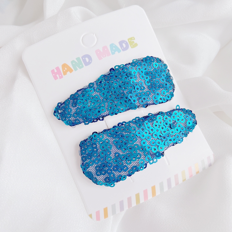 韩版春季发饰儿童宝女孩头饰亲子可爱小公主亮片BB夹水滴刘海夹子