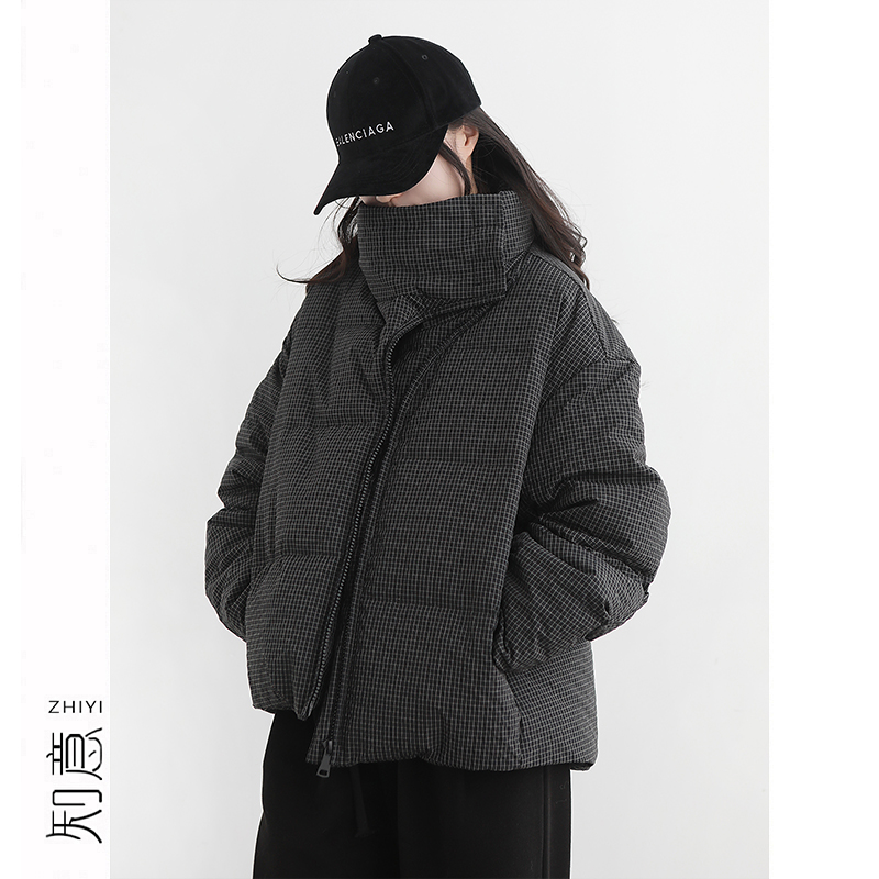 加厚防寒90白鹅绒立领羽绒外套