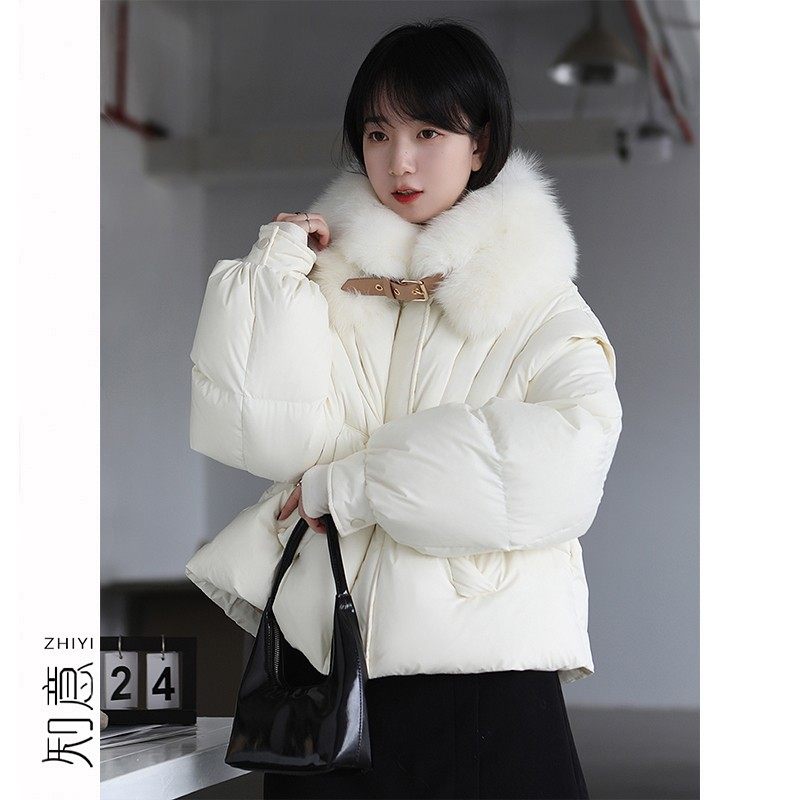 【年终宠粉价】真狐狸毛领设计感羽绒服冬小个子90白鸭绒加厚外套