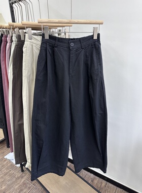 小王家82089春韩版宽松大码胖mm休闲洗水棉高腰哈伦萝卜老爹西裤