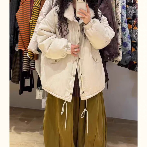 WE女装458135冬季韩版宽松大码胖mm休闲立领仿羊羔毛内里棉服外套,女装/女士精品,常规大码外套,淘宝优惠券,粉丝福利购,淘宝优惠卷