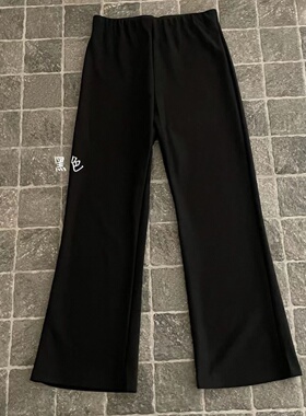 大7女装21855春季韩版宽松大码胖mm慵懒休闲百搭高腰显瘦喇叭长裤