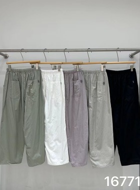 非本167710夏女薄款抽绳高腰韩版宽松大码胖mm休闲百搭直筒阔腿裤