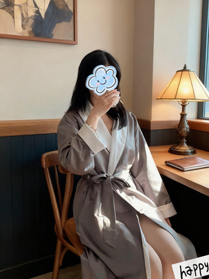 法国royal大气奢华贡缎睡袍四季可通用亲肤速干男女同款情侣浴袍