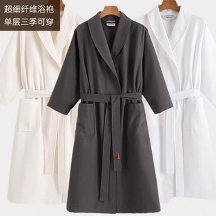 特价现货男女五星万豪酒店春夏薄款超细纤维浴袍柔软吸水情侣睡袍