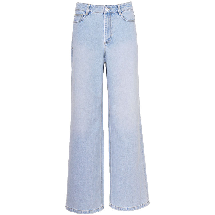 阔腿长裤纯棉牛仔布四季