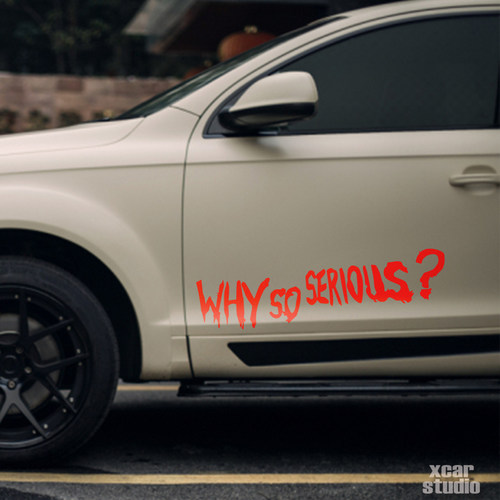 个性汽车贴正义联盟反派人物蝙蝠侠与小丑 why so serious贴纸