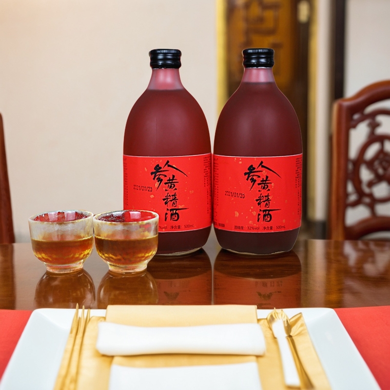 人参黄精酒32度药酒粮食酒浸泡