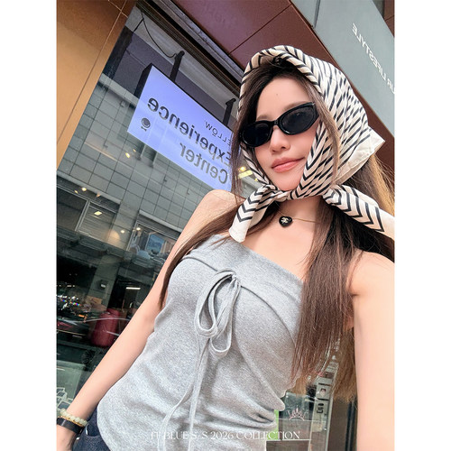 FFBLUE清纯抹胸性感辣妹修身上衣