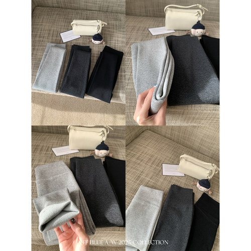 FFBLUE三色加绒九分打底裤