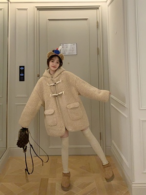 羊羔毛保暖外套可爱加绒