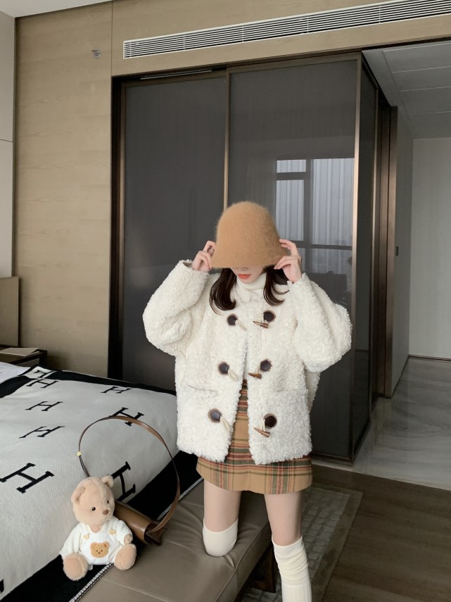 环保皮草少女感羊羔毛