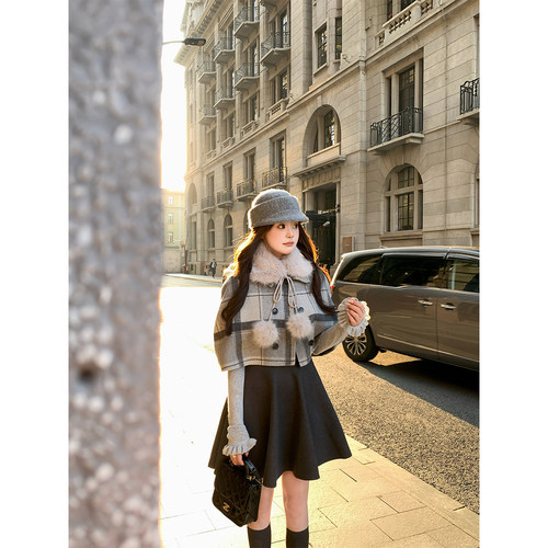 FFBLUE斗篷外套30羊毛