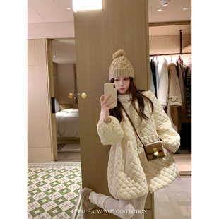 2色格菱娃娃款 夹暖手稿 12.29new 棉服 BLUE