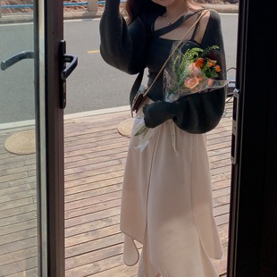 半身裙 绝美不规则下摆天丝半裙仙气韩版 FFBLUE 心动姐姐