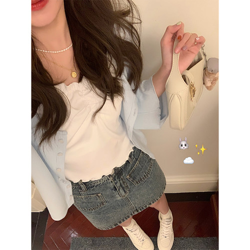 FFBLUE碎花两色吊带背心