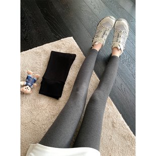 2色含羊绒舒适柔软legging高腰显瘦紧身打底裤 朝暮来信 BLUE