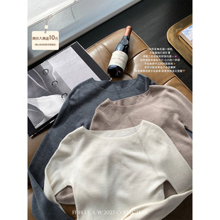 BLUE 柔软打底衫 拉夫老钱 三色100羊毛无缝一体针织衫 女 自留款