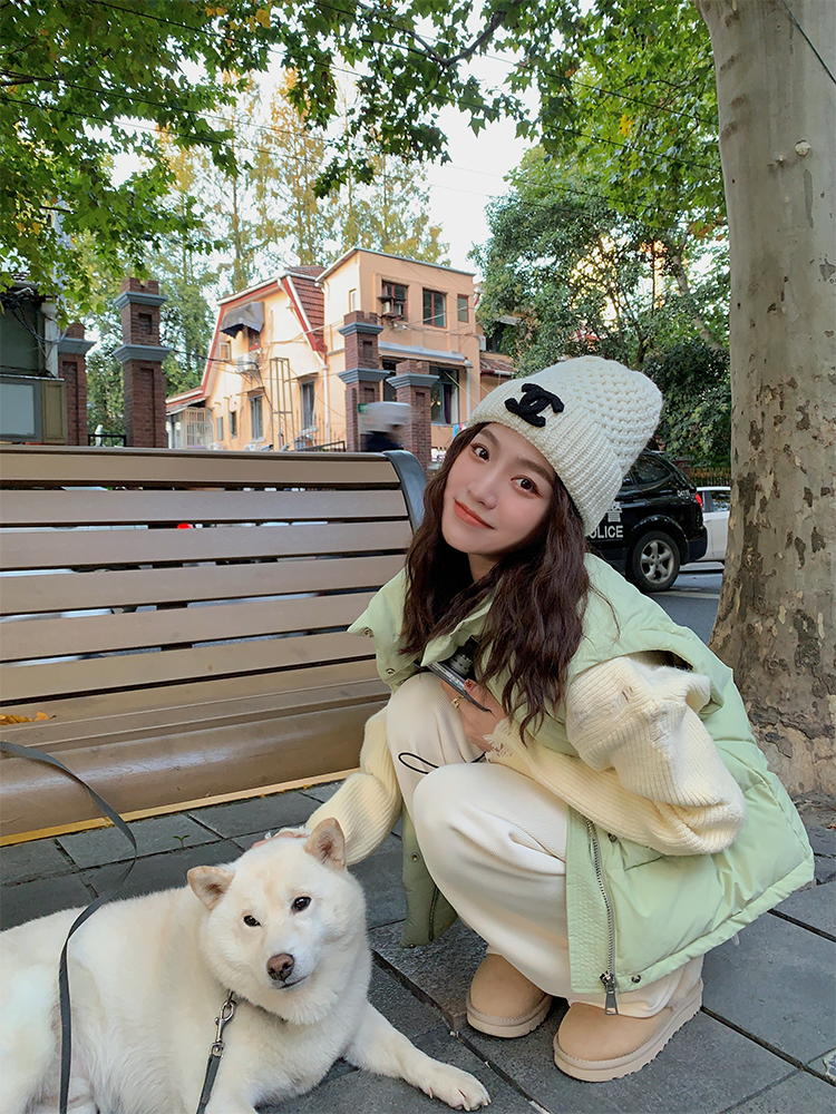 保暖袖子可拆卸白鸭绒面包服背心