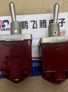 原装全新法国APEM 2档钮子开关 CT46-001N022 防水尘 螺丝安装