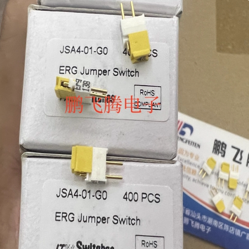 全新美国ITW ERG 直插2脚2档 拨动拨码1位跳线开关  JSA4-01-G0