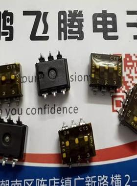 全新美国CTS 贴片3位拨码开关 219-3MSTR 平拨编码 2.54MM 贴膜耐
