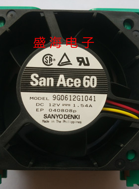全新日本三洋Sanyo 9G0612G1041 6038 DC12V1.54A服务器散热风扇