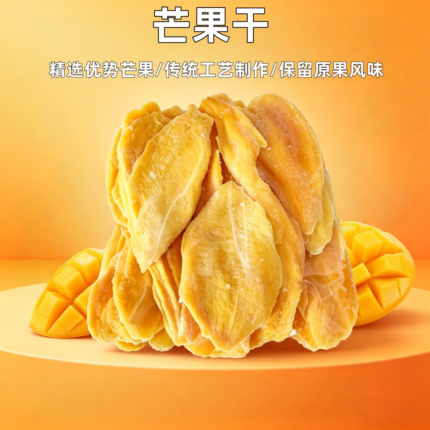 泰国水仙芒果干新鲜水原切大片果500g芒果片蜜饯干果食品零食包邮