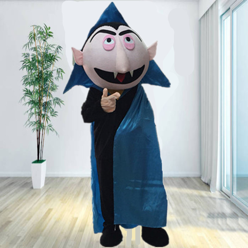 芝麻街伯爵卡通人偶服装绿色巫婆动漫人物头套可爱蓝蛙人穿玩偶服