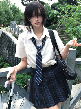 神仙club  月下鹤衬衫  原创jk衬衣短袖纯棉学院风JK制服白色制服