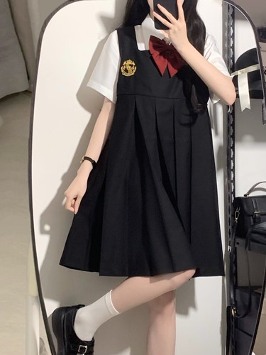 神仙club 原创刺绣2024正版日系学院风连衣裙JK制服卡奶裙连衣裙 - 封面