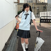 神仙club jk毛衣 月川中 多色套头无袖 jk制服马甲 马夹背心