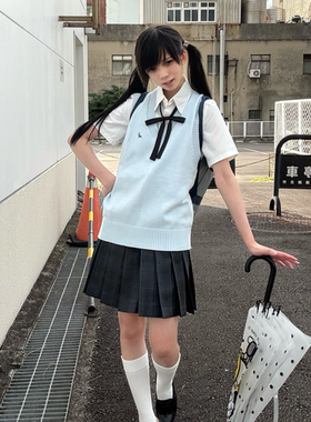 【神仙club】月川中  马夹背心 多色套头无袖jk毛衣   jk制服马甲