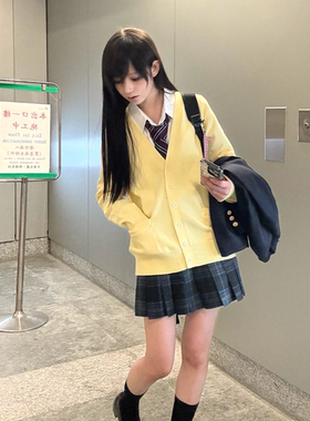 【神仙club】月川中 开衫毛衣 原创学院风jk制服  长袖针织外套女