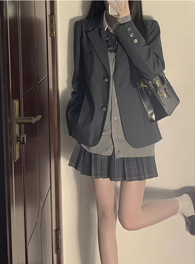 【神仙club】原创设计JK西服  [灰色笔记] 学院风校供感休闲西装
