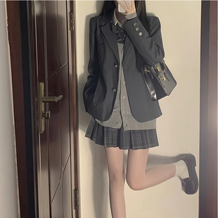 灰色筆記 神仙club 原創(chuàng)設計JK西服 學院風校供感休閑西裝