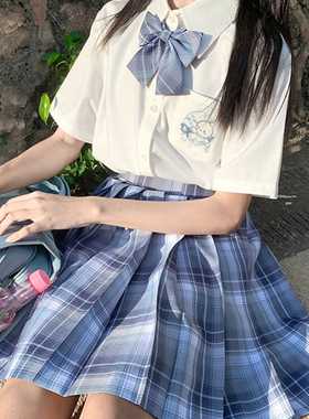 【神仙club】冰块格裙    原创JK制服格裙  学院风校供感冰蓝格裙