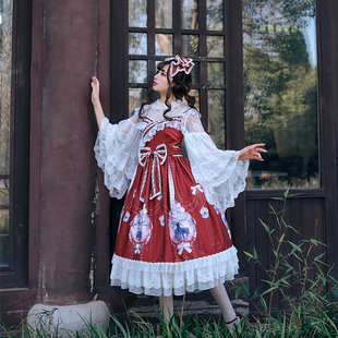 樱田小鹿原创 奈良繁花二型 大码Lolita原创JSK大码洛丽塔
