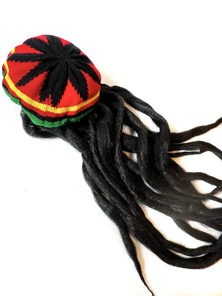 气氛组音乐节rasta牙买加雷鬼脏辫假发辫子帽脏辫帽毛线帽派对帽