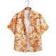 碎花田园风短袖 沙滩度假民族风云南泼水节 男女情侣装 花衬衫 五分袖
