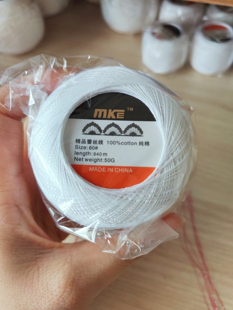 MKE80号漂白B5200蕾丝线50克一团MKE40蕾丝线