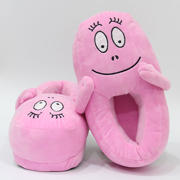 卡通保暖包跟毛绒拖鞋